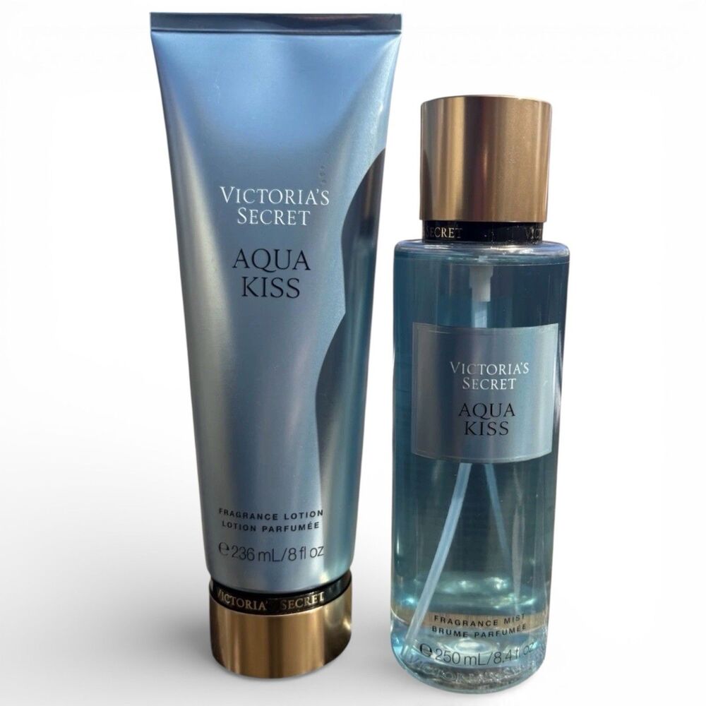 Victoria's Secret Aqua Kiss 8.4 oz Body Mist and Lotion Set